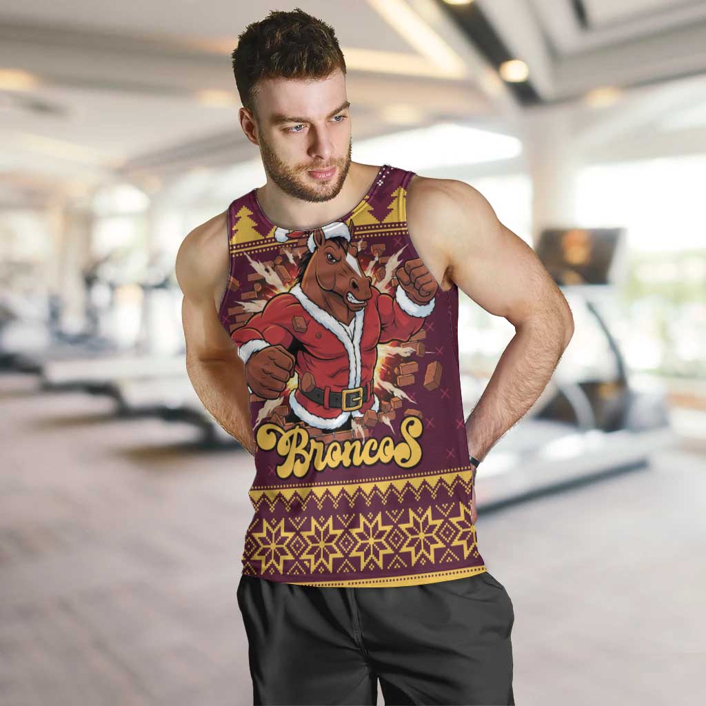 Jingle Broncos Jump Personalized Men Tank Top Christmas Rugby League Spirit - Aussie Hoodie