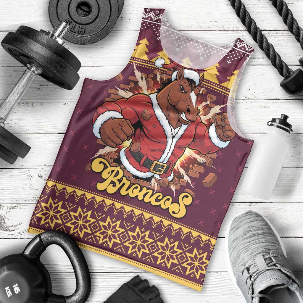 Jingle Broncos Jump Personalized Men Tank Top Christmas Rugby League Spirit - Aussie Hoodie