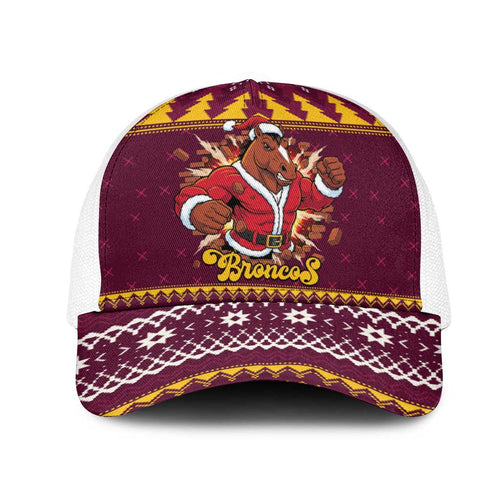 Jingle Broncos Jump Mesh Trucker Cap Christmas Rugby League Spirit - Aussie Hoodie