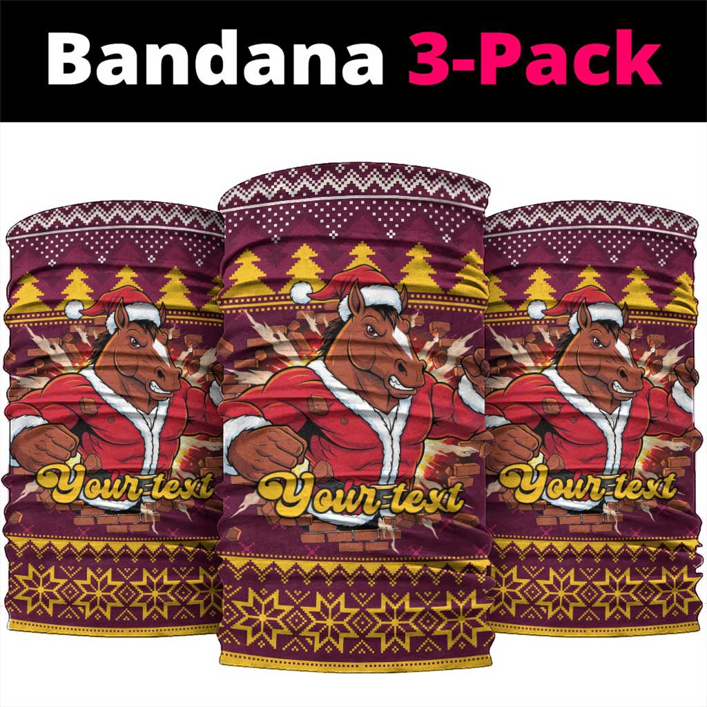 Jingle Broncos Jump Personalized Neck Gaiter Christmas Rugby League Spirit - Aussie Hoodie