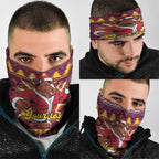 Jingle Broncos Jump Personalized Neck Gaiter Christmas Rugby League Spirit - Aussie Hoodie