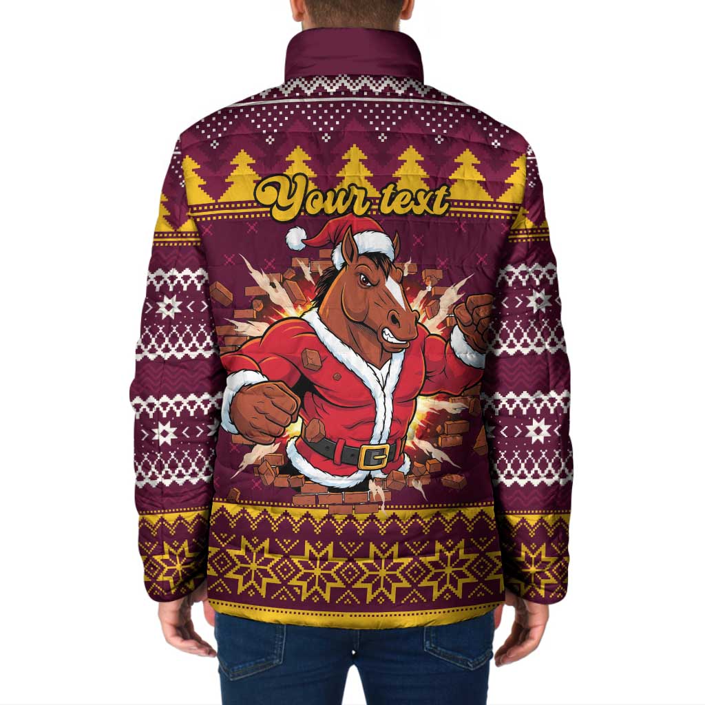 Jingle Broncos Jump Personalized Padded Jacket Christmas Rugby League Spirit - Aussie Hoodie