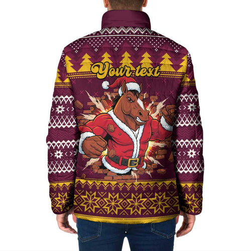 Jingle Broncos Jump Personalized Padded Jacket Christmas Rugby League Spirit - Aussie Hoodie