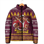 Jingle Broncos Jump Personalized Padded Jacket Christmas Rugby League Spirit - Aussie Hoodie