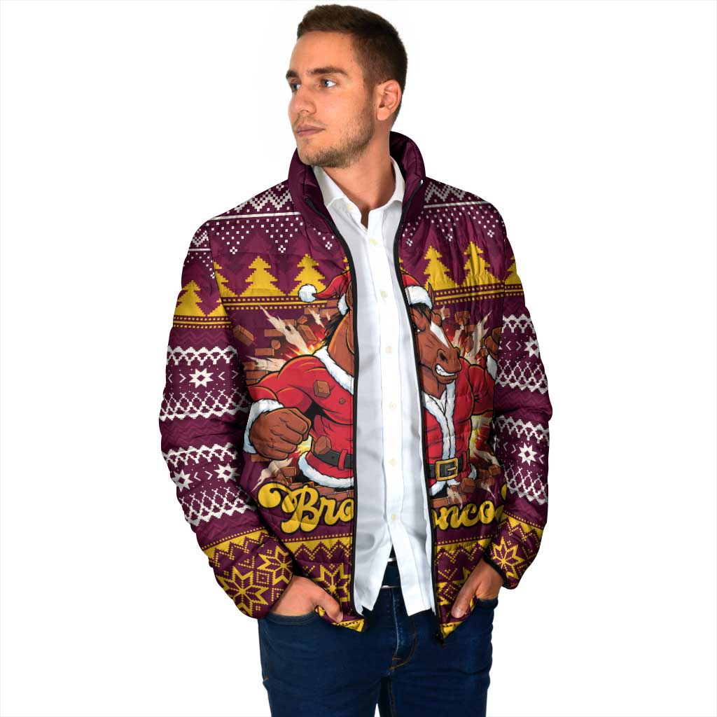 Jingle Broncos Jump Personalized Padded Jacket Christmas Rugby League Spirit - Aussie Hoodie