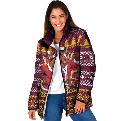 Jingle Broncos Jump Personalized Padded Jacket Christmas Rugby League Spirit - Aussie Hoodie