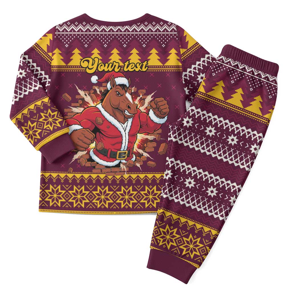 Jingle Broncos Jump Personalized Christmas Pajama Set Christmas Rugby League Spirit - Aussie Hoodie
