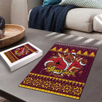 Jingle Broncos Jump Personalized Puzzle Christmas Rugby League Spirit - Aussie Hoodie