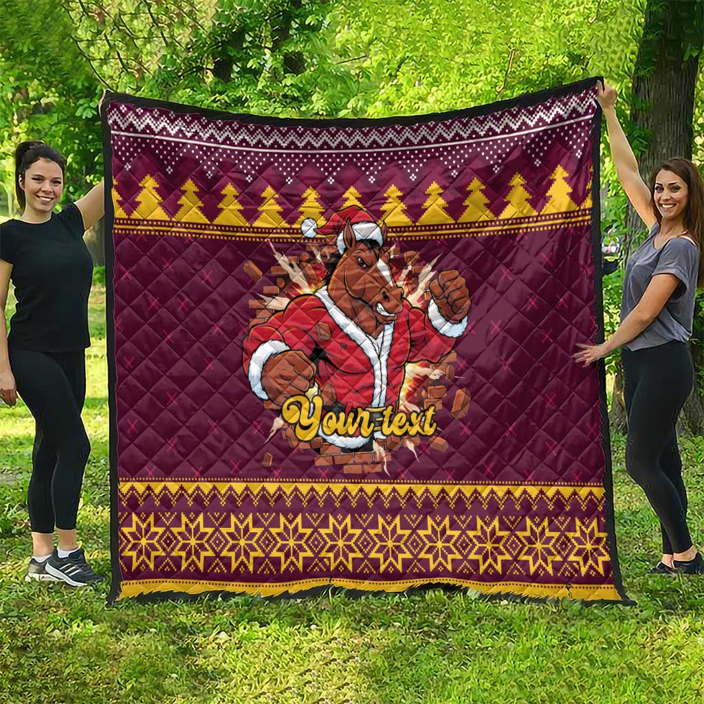 Jingle Broncos Jump Personalized Quilt Christmas Rugby League Spirit - Aussie Hoodie