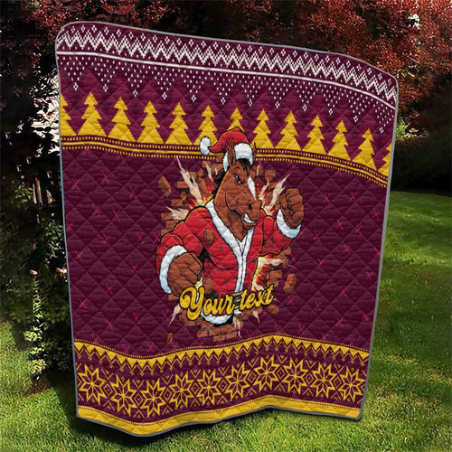 Jingle Broncos Jump Personalized Quilt Christmas Rugby League Spirit - Aussie Hoodie