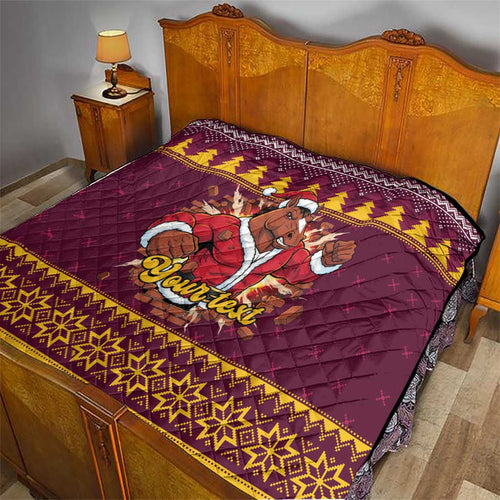 Jingle Broncos Jump Personalized Quilt Christmas Rugby League Spirit - Aussie Hoodie