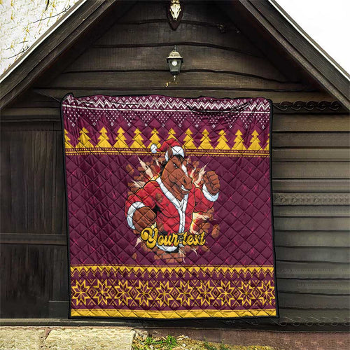 Jingle Broncos Jump Personalized Quilt Christmas Rugby League Spirit - Aussie Hoodie