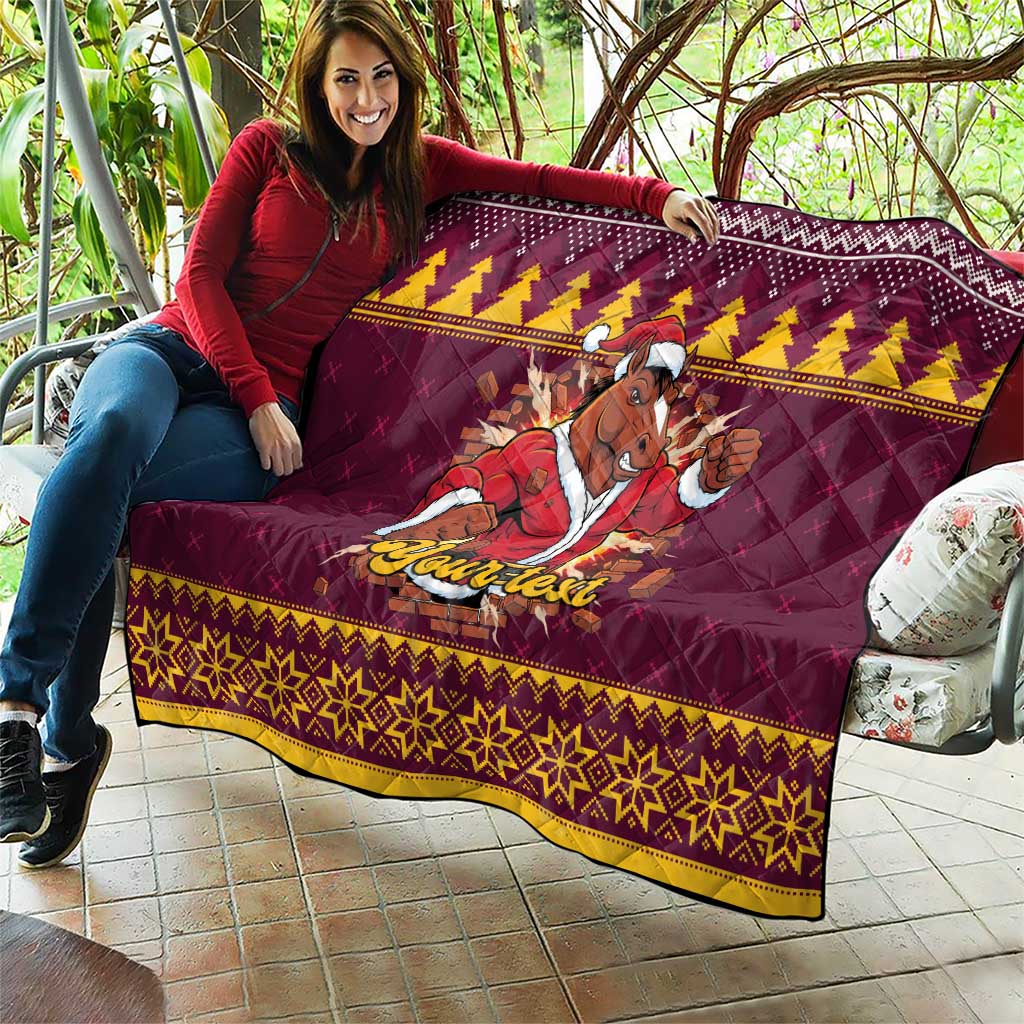 Jingle Broncos Jump Personalized Quilt Christmas Rugby League Spirit - Aussie Hoodie