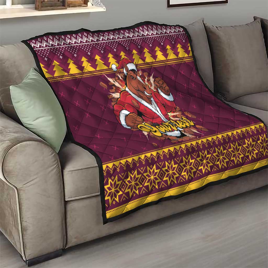 Jingle Broncos Jump Personalized Quilt Christmas Rugby League Spirit - Aussie Hoodie