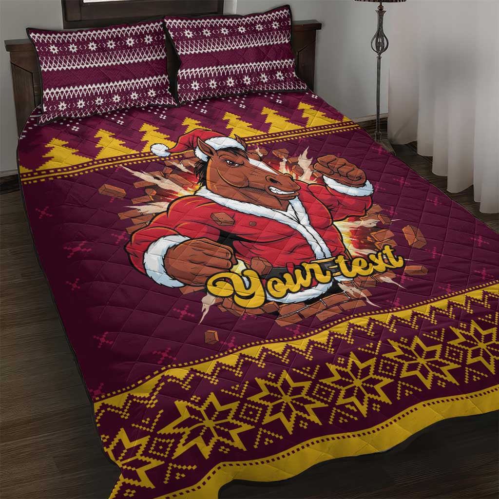 Jingle Broncos Jump Personalized Quilt Bed Set Christmas Rugby League Spirit - Aussie Hoodie