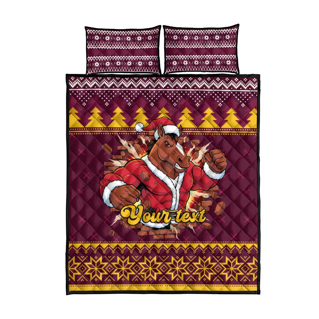 Jingle Broncos Jump Personalized Quilt Bed Set Christmas Rugby League Spirit - Aussie Hoodie