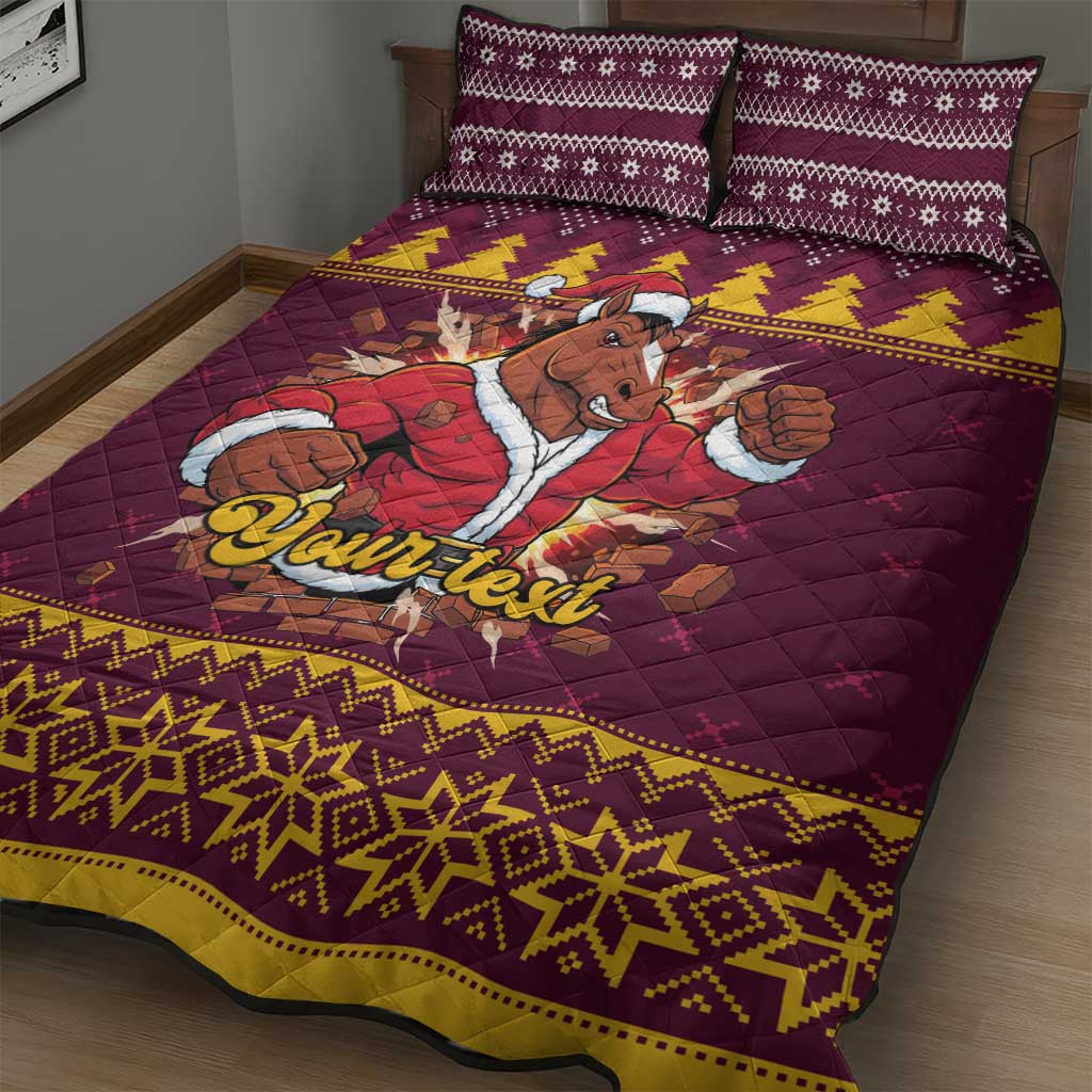 Jingle Broncos Jump Personalized Quilt Bed Set Christmas Rugby League Spirit - Aussie Hoodie