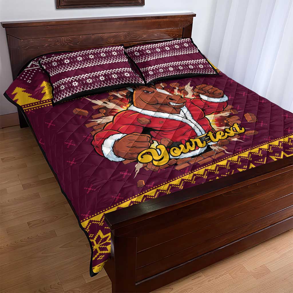 Jingle Broncos Jump Personalized Quilt Bed Set Christmas Rugby League Spirit - Aussie Hoodie