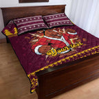 Jingle Broncos Jump Personalized Quilt Bed Set Christmas Rugby League Spirit - Aussie Hoodie