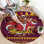 Jingle Broncos Jump Personalized Round Carpet Christmas Rugby League Spirit - Aussie Hoodie
