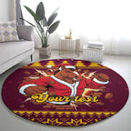 Jingle Broncos Jump Personalized Round Carpet Christmas Rugby League Spirit - Aussie Hoodie
