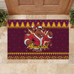 Jingle Broncos Jump Personalized Rubber Doormat Christmas Rugby League Spirit - Aussie Hoodie