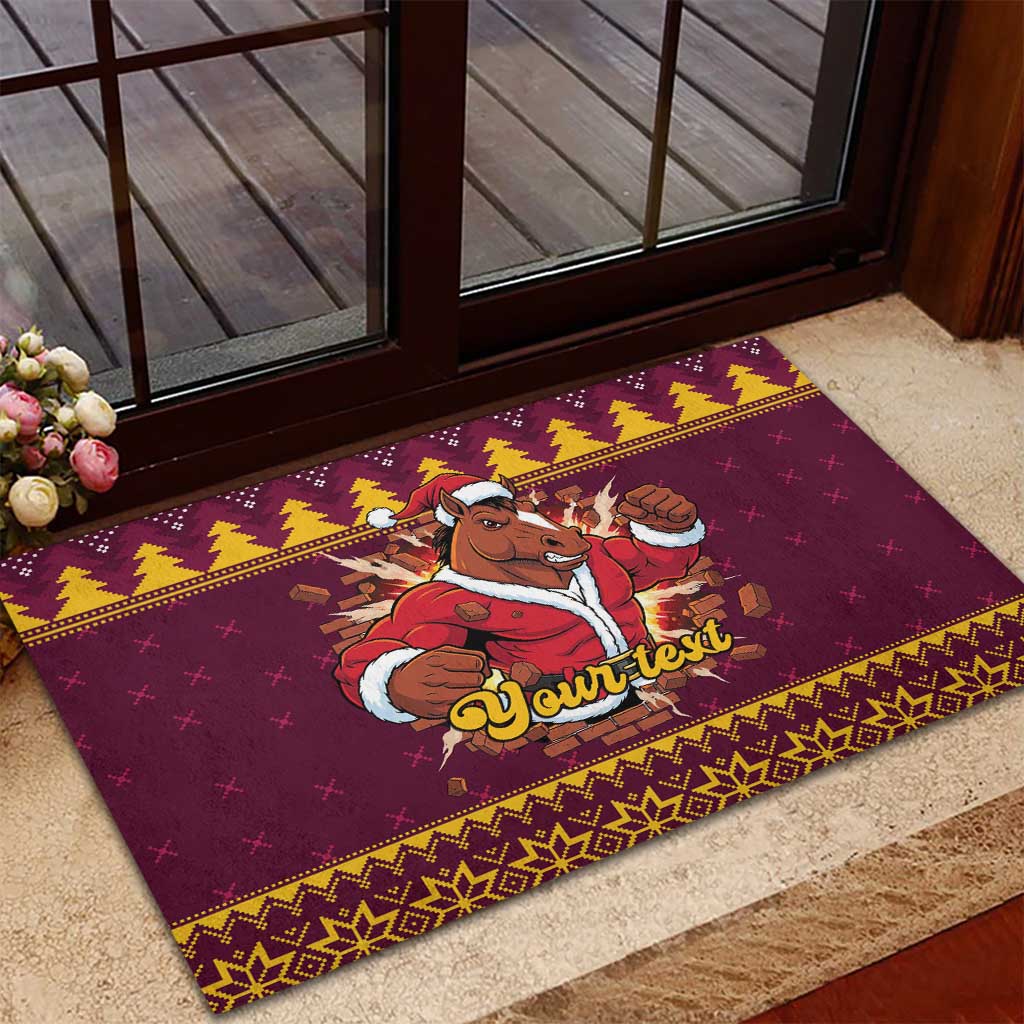 Jingle Broncos Jump Personalized Rubber Doormat Christmas Rugby League Spirit - Aussie Hoodie