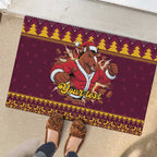 Jingle Broncos Jump Personalized Rubber Doormat Christmas Rugby League Spirit - Aussie Hoodie