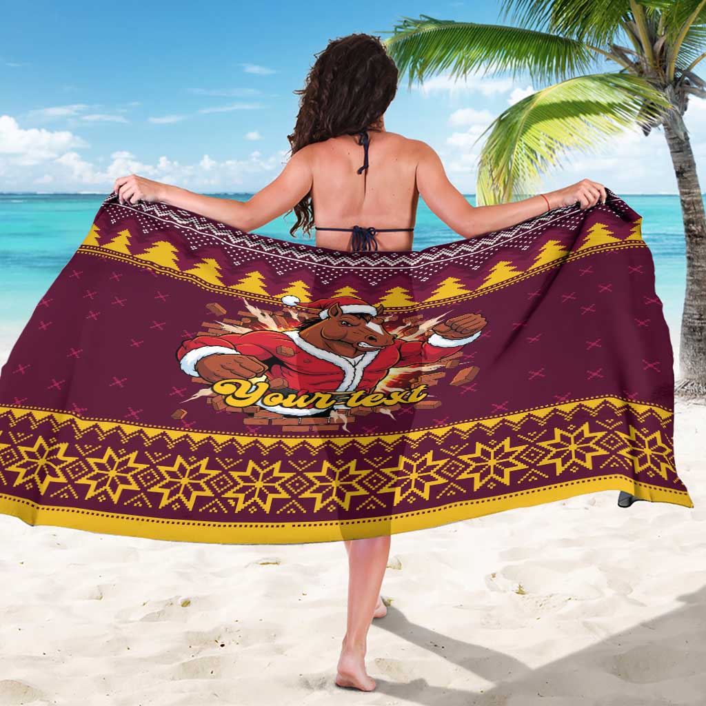 Jingle Broncos Jump Personalized Sarong Christmas Rugby League Spirit - Aussie Hoodie