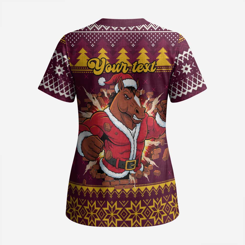 Jingle Broncos Jump Personalized Scrub Top Christmas Rugby League Spirit - Aussie Hoodie