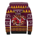 Jingle Broncos Jump Personalized Sherpa Hoodie Christmas Rugby League Spirit - Aussie Hoodie