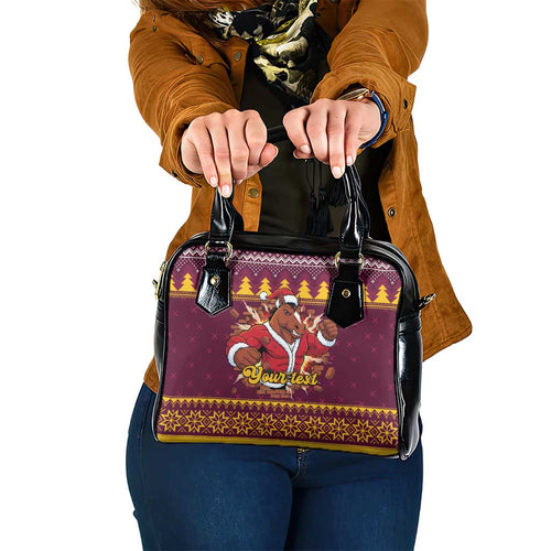 Jingle Broncos Jump Personalized Shoulder Handbag Christmas Rugby League Spirit - Aussie Hoodie