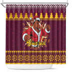 Jingle Broncos Jump Personalized Shower Curtain Christmas Rugby League Spirit - Aussie Hoodie