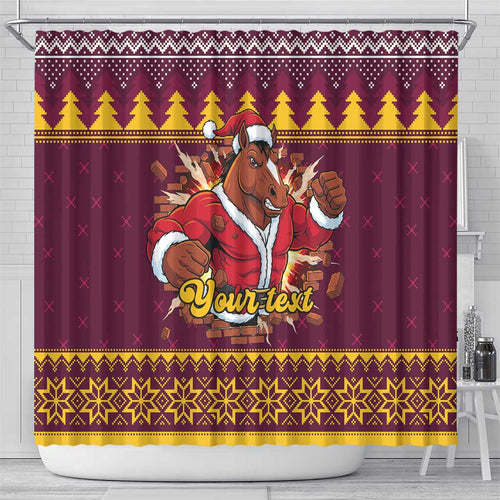 Jingle Broncos Jump Personalized Shower Curtain Christmas Rugby League Spirit - Aussie Hoodie