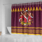 Jingle Broncos Jump Personalized Shower Curtain Christmas Rugby League Spirit - Aussie Hoodie
