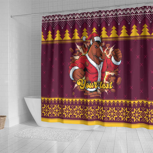 Jingle Broncos Jump Personalized Shower Curtain Christmas Rugby League Spirit - Aussie Hoodie