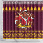 Jingle Broncos Jump Personalized Shower Curtain Christmas Rugby League Spirit - Aussie Hoodie