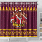 Jingle Broncos Jump Personalized Shower Curtain Christmas Rugby League Spirit - Aussie Hoodie