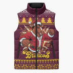Jingle Broncos Jump Personalized Sleeveless Puffer Jacket Christmas Rugby League Spirit - Aussie Hoodie