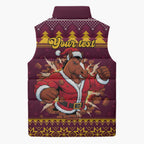 Jingle Broncos Jump Personalized Sleeveless Puffer Jacket Christmas Rugby League Spirit - Aussie Hoodie