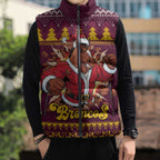 Jingle Broncos Jump Personalized Sleeveless Puffer Jacket Christmas Rugby League Spirit - Aussie Hoodie