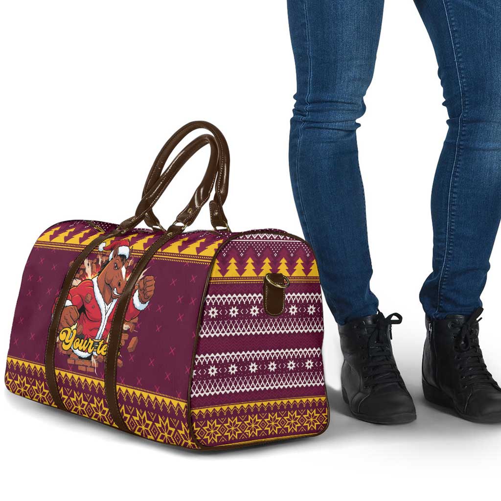 Jingle Broncos Jump Personalized Travel Bag Christmas Rugby League Spirit - Aussie Hoodie