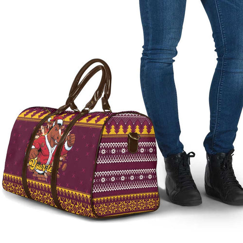 Jingle Broncos Jump Personalized Travel Bag Christmas Rugby League Spirit - Aussie Hoodie