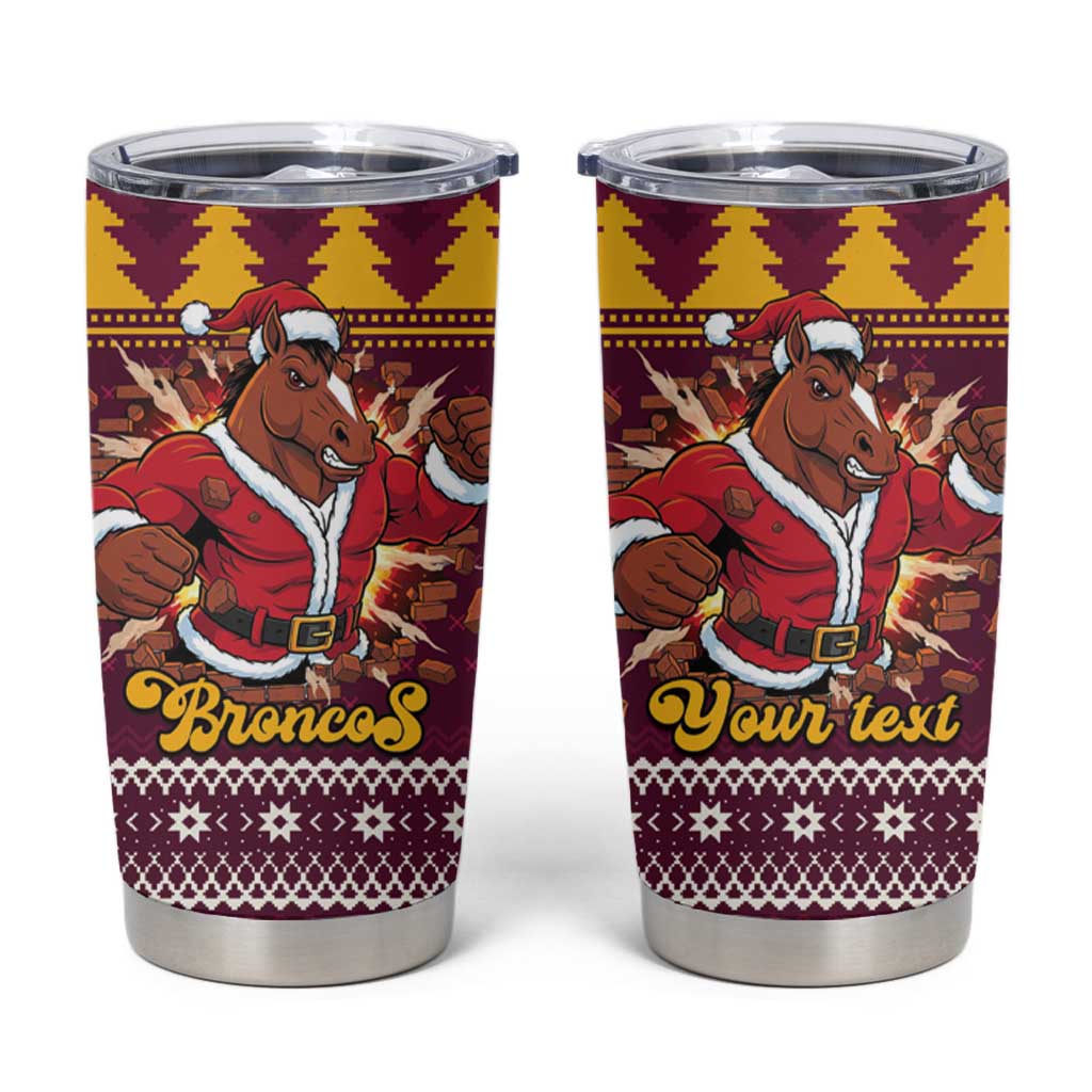 Jingle Broncos Jump Personalized Tumbler Cup Christmas Rugby League Spirit - Aussie Hoodie