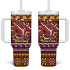 Jingle Broncos Jump Personalized Tumbler With Handle Christmas Rugby League Spirit - Aussie Hoodie