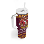 Jingle Broncos Jump Personalized Tumbler With Handle Christmas Rugby League Spirit - Aussie Hoodie