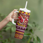 Jingle Broncos Jump Personalized Tumbler With Handle Christmas Rugby League Spirit - Aussie Hoodie