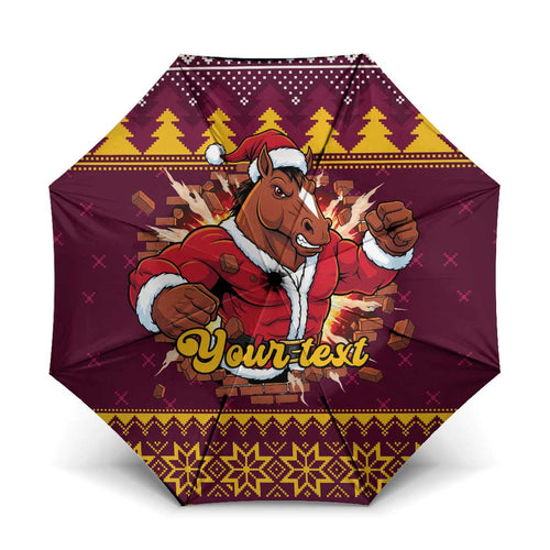 Jingle Broncos Jump Personalized Umbrella Christmas Rugby League Spirit - Aussie Hoodie