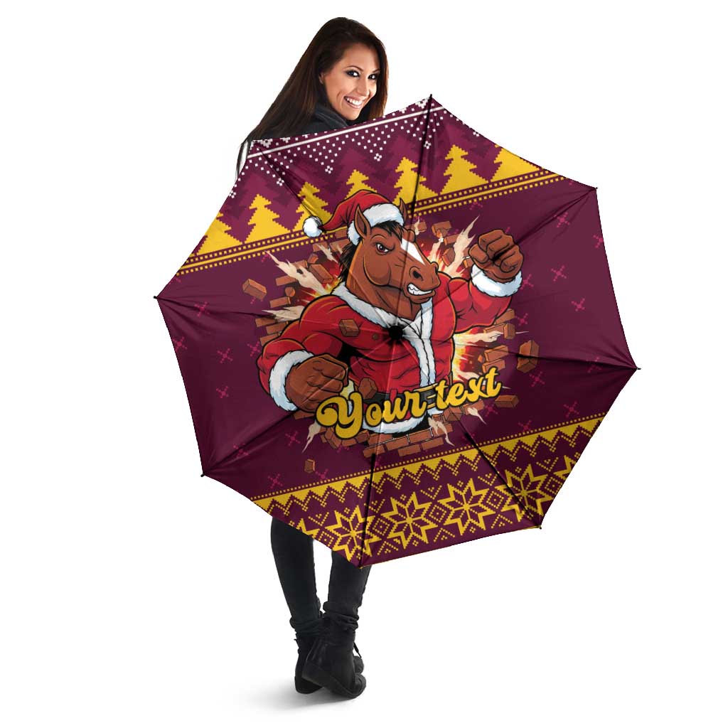 Jingle Broncos Jump Personalized Umbrella Christmas Rugby League Spirit - Aussie Hoodie