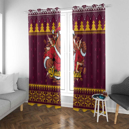 Jingle Broncos Jump Personalized Window Curtain Christmas Rugby League Spirit - Aussie Hoodie